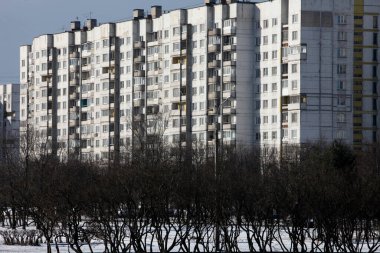 St Petersburg in winter.  Suburbs Saint Petersburg. Russia. 