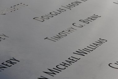 Ground zero. The National 9/11 Memorial at the site of the World Trade Center in Lower Manhattan. United states of America. 