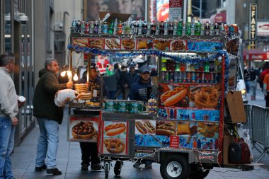 Hot dog vendor. United states of America. 