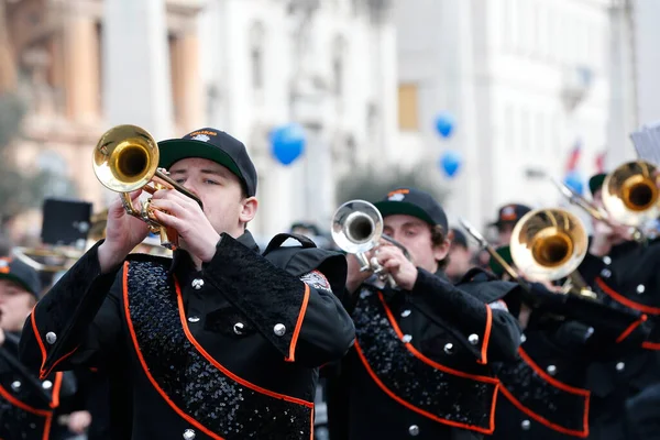 Marching Band Playing Music Roma Italy — ストック写真
