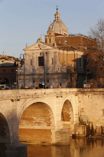 Cavour Bridge Tiber River Angelo Vescovali Roma Italy — стокове фото