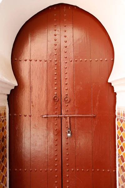 Puerta Arqueada Decorada Marrakech Marruecos — Foto de Stock