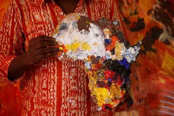 Artist Studio Paint Palette Senegal — ストック写真