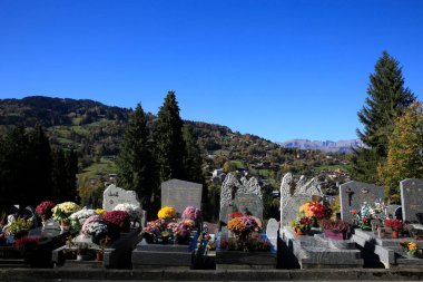 Saint Gervais mezarlığı. Azizler Günü. Fransa. 
