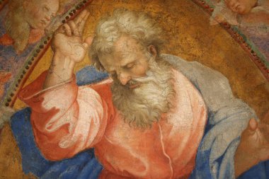 Louvre Müzesi. Baba melekler arasında kutsasın. Raphael, 16. yüzyıl..