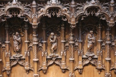 Brou Kraliyet Manastırı. Chancel tezgahları. Fransa. 