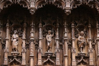 Brou Kraliyet Manastırı. Chancel tezgahları. Fransa. 