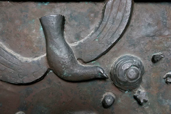 Keizerlijke Kathedraal Van Speyer Het Portaal Met Bronzen Reliëfs Noah — Stockfoto