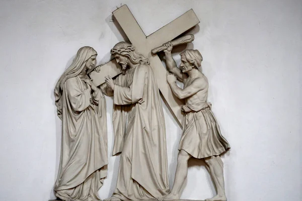 Keiserlig Katedral Speyer Korsets Vei Jesus Maria Tyskland – stockfoto
