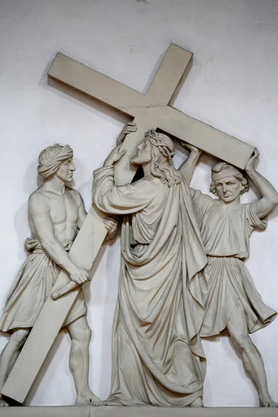 Αυτοκρατορικός Καθεδρικός Ναός Του Speyer Τρόπος Του Σταυρού Γερμανία — Φωτογραφία Αρχείου