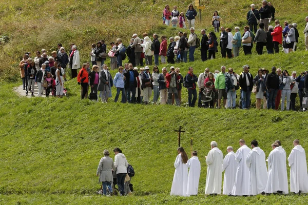 Santuário Nossa Senhora Salette Procissão Santíssimo Sacramento França — Fotografia de Stock