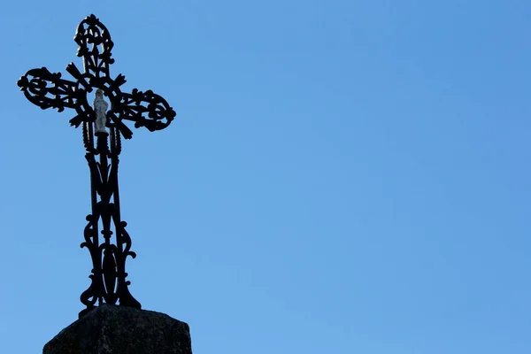 Cruz Católica Con Virgen María Francia —  Fotos de Stock