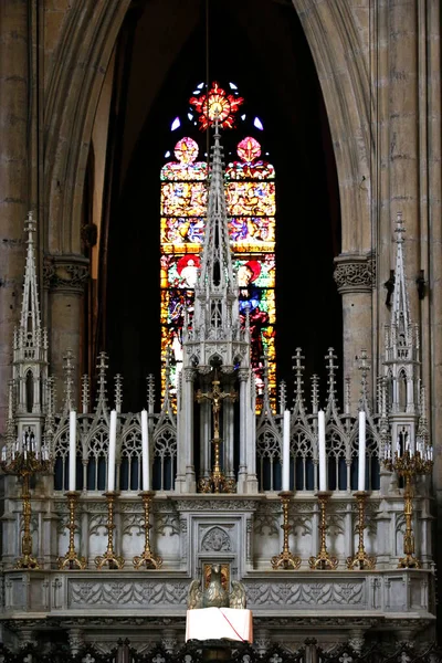 Münster Von Metz Innenraum Des Chores Katholische Kirche Frankreich — Stockfoto