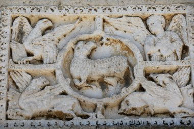 Tetramorph. Dört Evangelist 'in sembolleri. Fransa. 
