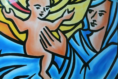 Bakire Meryem ve İsa. Bussy-Saint-Georges. Fransa. 