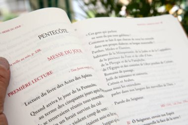 Ziyaret manastırı. Missal. Whitsun. Katolik kilisesi. Fransa. 