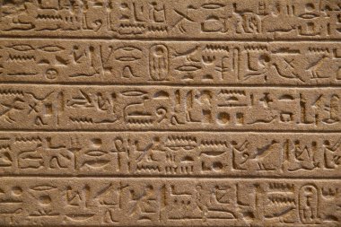Mısır çeliği. Hiyeroglifler. Teklif listesinin parçaları. Thutmose III saltanatı. (1479 - MÖ 1425). Louvre Müzesi.