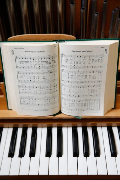 Lutherianskt Tempel Obersteinbach Organ Frankrike — Stockfoto