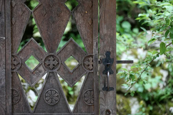 Монастырь Сент Антуан Гранд Фокс Деревянная Дверь — стоковое фото