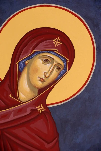 Saint Antoine Grand Ortodoxa Kloster Ikonen Jungfru Maria — Stockfoto