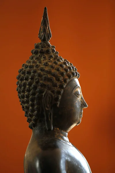 Estátua Buda Perfil Religião França — Fotografia de Stock