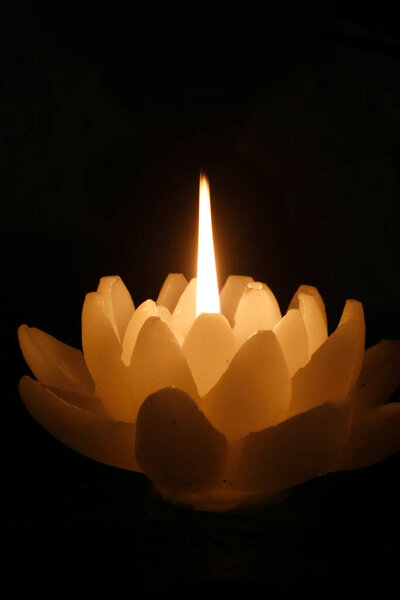 Buddhist candle.  Buddhist religion. France. 