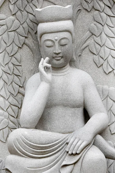 Guang Shan Templet Sten Buddha Staty Frankrike — Stockfoto