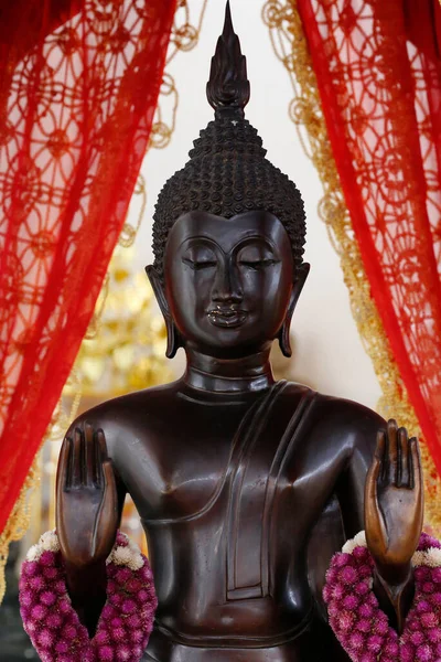 Wat Velouvanaram Buddha Statue Buddhistische Religion Frankreich — Stockfoto