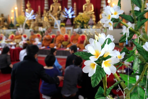 Wat Velouvanaram Cerimônia Budista Religião Budista França — Fotografia de Stock