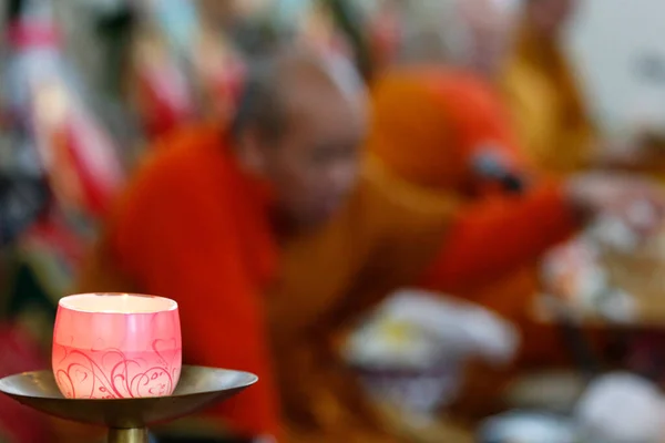 Wat Velouvanaram Ceremonia Budista Vela Religión Budista Francia —  Fotos de Stock