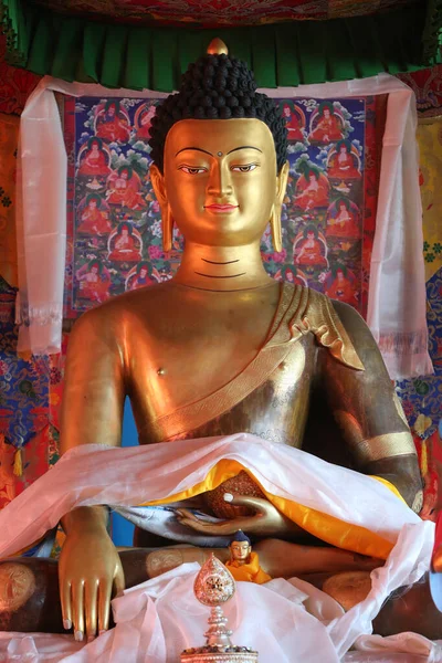Μονή Shedrub Choekhor Ling Άγαλμα Του Βούδα Βουδιστική Θρησκεία Γαλλία — Φωτογραφία Αρχείου