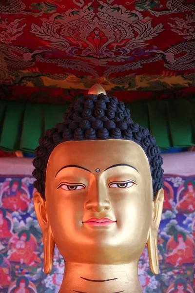 Cserje Choekhor Ling Kolostor Buddha Szobor Buddhista Vallás Franciaország — Stock Fotó