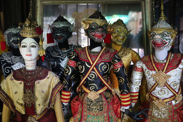 Hua Khon (Thai Traditional Mask) Used in Khon. Hanuman and giant masks. Bangkok. Thailand. 