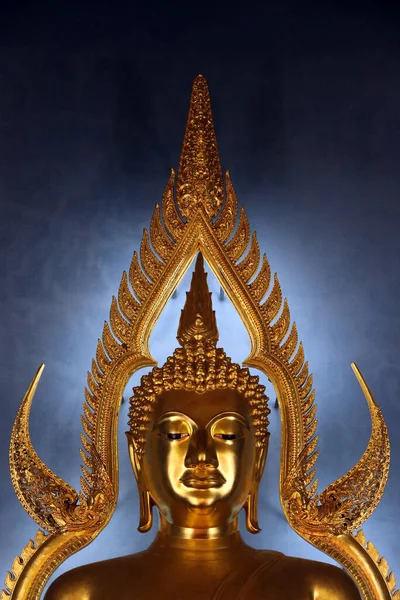 Wat Benchamabophit Márvány Templom Arany Buddha Szobor Bangkokban Thaiföld — Stock Fotó
