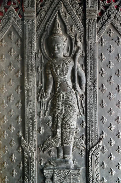 Wat Benchamabophit Marble Temple Apsara Ženský Duch Mraků Vod Reliéfní — Stock fotografie