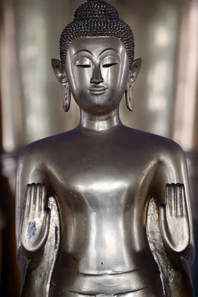 Buda Atitude Acalmar Oceano Wat Pho Templo Buda Reclinado Bancoc — Fotografia de Stock