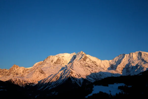 Französische Alpen Das Mont Blanc Massiv Der Höchste Gipfel Europas — Stockfoto