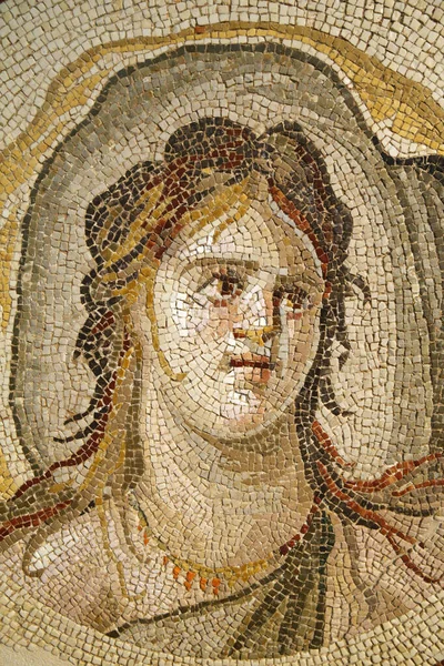 Mosaico Romano Persona Femminile Inizio Del Iii Secolo Museo Del — Foto Stock