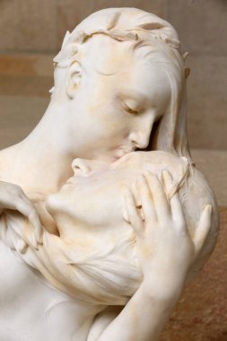 Orsay Müzesi. Denys Puech 'ten La Muse d' Andre Chernier. Paris mi? Fransa.