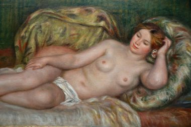 Orsay Müzesi. Büyük Çıplak (Grand nu), 1907 Pierre-Auguste Renoir. Paris mi? Fransa.