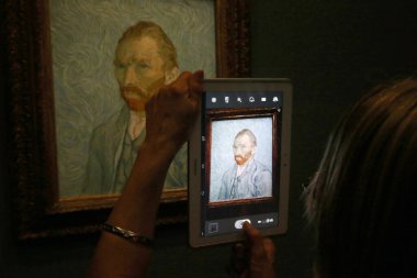 Orsay Müzesi. Kendi portresi (Portre de l 'artiste), Vincent Van Gogh tarafından 1889. Paris mi? Fransa.