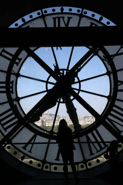 Musee Orsay Obří Ornamentální Hodiny Paříž Francie — Stock fotografie