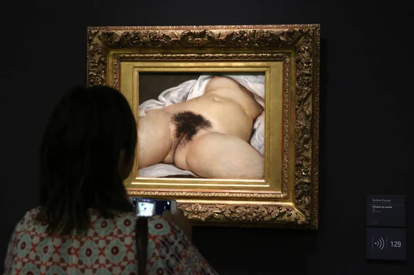 Orsay Müzesi. Dünyanın origini (L 'origine du Monde), 1866, Gustave Courbet. Paris mi? Fransa.
