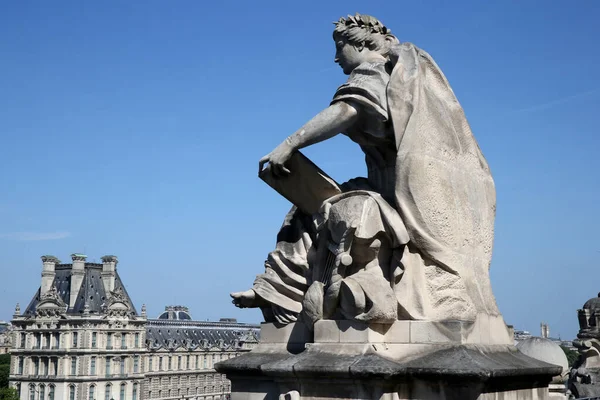 Дворец Лувра Туризм Париже Франция — стоковое фото