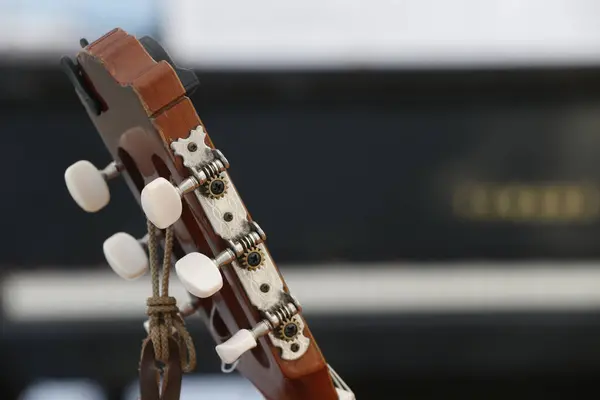 Guitarra Fechar Instrumento Concerto — Fotografia de Stock
