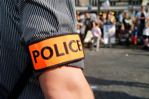 Distintivo Polícia Francês Paris França — Fotografia de Stock