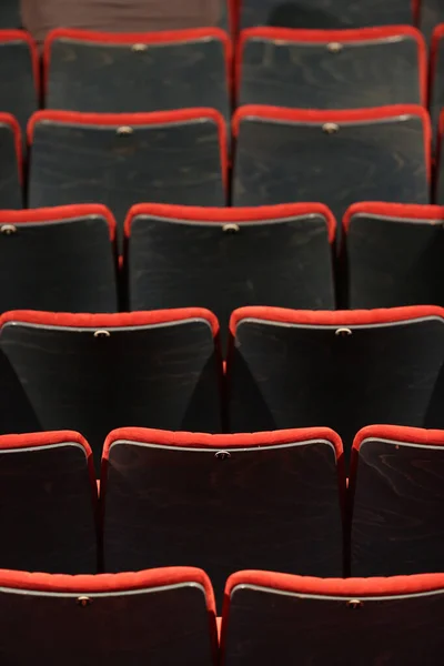 Asiento Rojo Vacío Tebeo Espectáculo —  Fotos de Stock