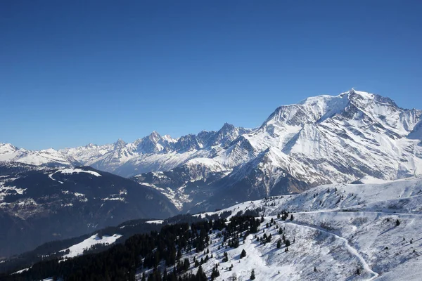Mont Blanc Saint Gervais Les Bainsben Francia Alpok Franciaország — Stock Fotó
