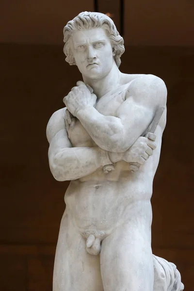 Louvre Müzesi Nin Içindeki Cour Marly Heykel Odası Spartacus — Stok fotoğraf