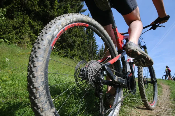 Dre Dans Darbon Mountain Bike Race French Alps Inglés Francia —  Fotos de Stock